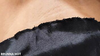 Woke up horny fingering my wet latina lingerie pussy solo