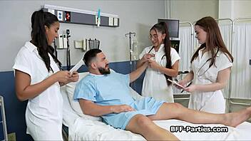 sexy medics 😈👩‍⚕️👨‍⚕️ give hard cocks extra deep group tests in hospital 🏥🍆💦