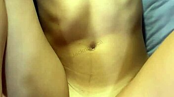 Skinny slut girlfriend spread wide missionary dorm pounding