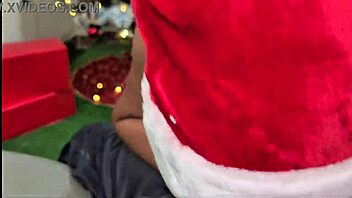 hot milf unwraps her bedroom christmas gift