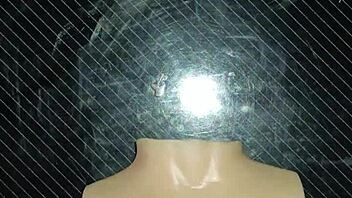 curvy doll gets slapped and handjobbed on desk closeup