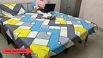 Can you hear Jiya Sharma moaning loudly while boyfriend fucks her hard in hostel with dirty Hindi talk?