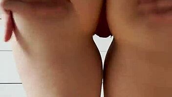 homemade petite blonde's tight jeans striptease dance