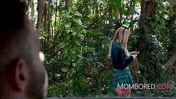 Busty leprechaun milf Lolly Dames gets freeused riding cowgirl on St Patricks Day with tan lines