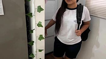 teen skips school for anal with married professor huge cock