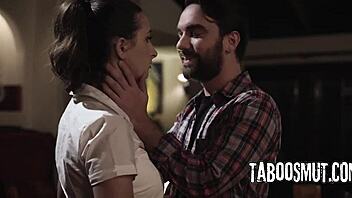 pervy guy anal pounds brunette babe's tight virgin ass