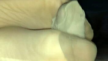 i filled her nylons with cum after hot stocking footjob