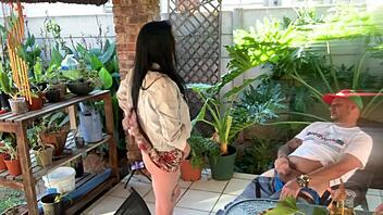 Stepsis and I mutual masturbate outdoors in miniskirts