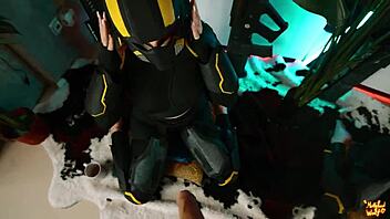 helldivers teen redhead slurps cosplay cum straight into her democracy cup 👅💦🫖