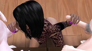 two old men ravage sexy indian tattooed model relentlessly