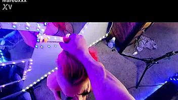 costumed big tits siren teases with deepthroat doggystyle toy fucking