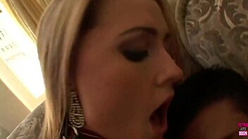 Blonde babe want big cock doggy pounding on sofa?