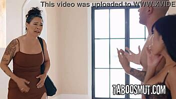 asian wife catches husband cheating with wedding planner in rough group fuck