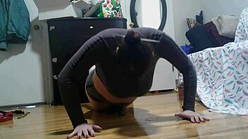 hey check this 40 minute gym workout stripping to naked yoga