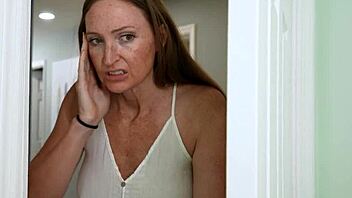 husband flops in bed but stepson nails milf perfectly