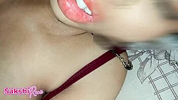 Desi presses big tits rubs nipples on lund in bedroom night 😍🌙