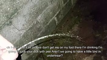 Couple flashes pees and fucks doggystyle behind church 🔥😈