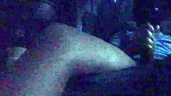 guy strokes his thick oiled cock up close