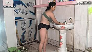 desi puja bhabhi's fat tits bounce riding huge cock