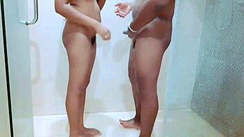 Steamy Shower Pounding with Hot Girlfriend Tits