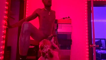 bigdaddykj's black monster cock pounds her while gaming