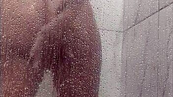 Latina Milf's Huge Tits Bounce in Steamy Shower Masturbation Frenzy