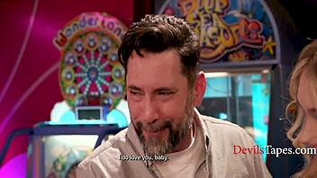 Petite Teen Fucks Publicly as Pac-Man Watches