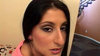 naughty brunette double penetrated all holes creampie anal blowjob fuck