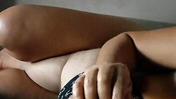 milf sneaks handjob during cartoons while teen teases to cum