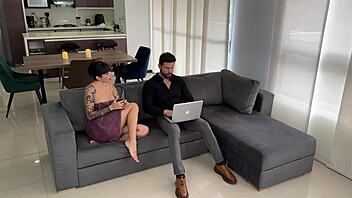 luna hides cam to catch his sneaky ass worship