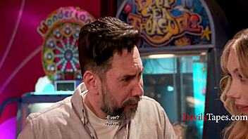 Petite Teen Fucks Publicly as Pac-Man Watches