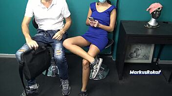 hey did you see that guy flashing cock in dentist room she loved it?