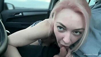 gave him public car blowjob cum mouth yum