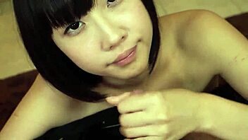 Petite Japanese teen, swallow my cum in this uncensored pov blowjob?