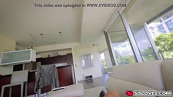 Hey, this horny petite babe Elena Koshka is sucking that huge monster cock like crazy