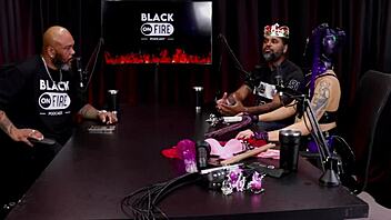 bdsm session shows cock stroking, tit kissing and her raw feelings