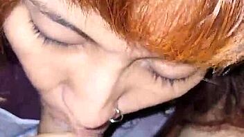 Housewife sucks before deep anal pounding