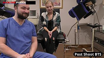 school resource officer ava siren dives into steamy office fun with moaning petite tanned teen skirt up