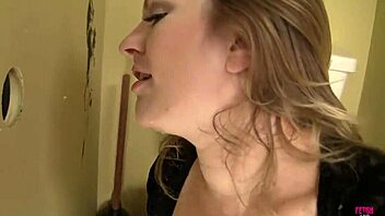 Blonde Vickey SUCKS HUGE BBC in Gloryhole Toilet
