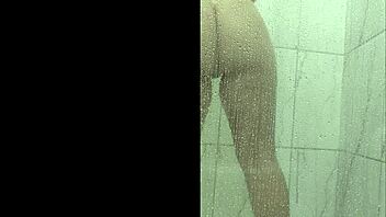 Latina Milf's Huge Tits Bounce in Steamy Shower Masturbation Frenzy