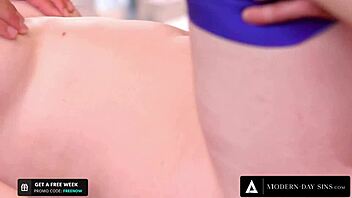 Big tits blonde milf invites bisexual neighbors for intense mmf threesome double penetration