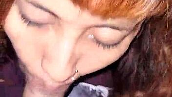 Housewife sucks before deep anal pounding