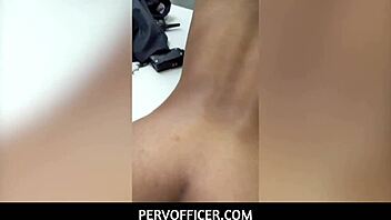 Petite ebony teen Brixley, satisfy this officer or face punishment?