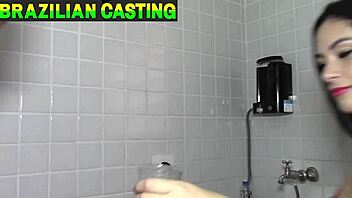 Broken washer paid with brazilian babe's huge pussy and tight ass