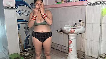 desi puja bhabhi's fat tits bounce riding huge cock