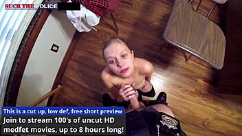 school resource officer ava siren dives into steamy office fun with moaning petite tanned teen skirt up