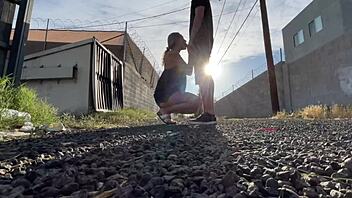 public pussy licking turns into hot car fuck