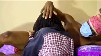 african couple's horny homemade fuck with moans and creampie