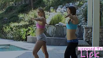 heather starlet licks dani daniels pussy yoga style