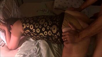 white milf sucks ass cock then bangs in silky upskirt